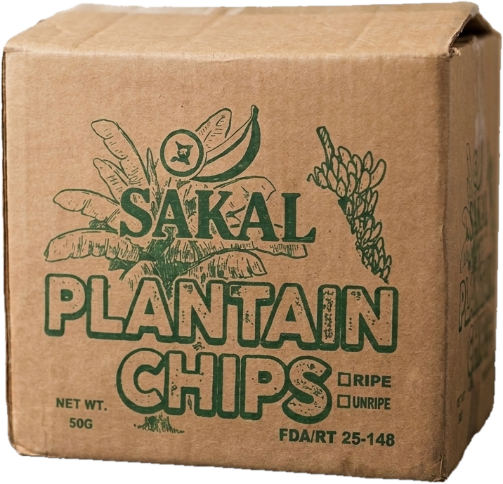 Green-printed Sakal carton